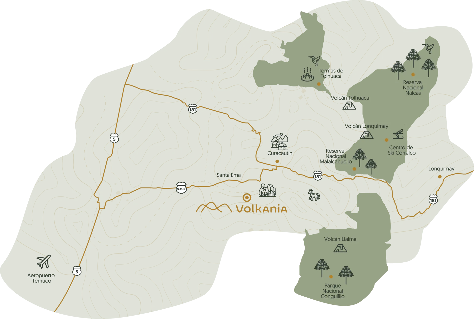 Esquema de ubicación de Volkania